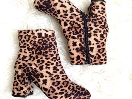 XLE The Brand Animal Print Booties- Size 38 Cheap