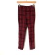 Forever 21 Burgundy Plaid Skinny Pants- Size XS (Inseam 27”) on Sale