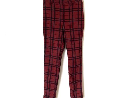 Forever 21 Burgundy Plaid Skinny Pants- Size XS (Inseam 27”) on Sale