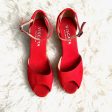 Viscata Red Peep Toe Wedges- Size 11 Supply