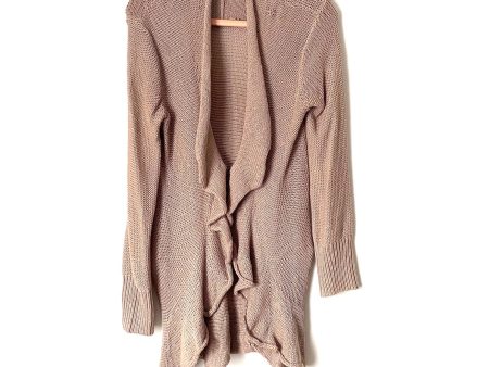 Umgee Open Knit Ruffle Waterfall Hook and Eye Closure Cardigan- Size S Online Sale