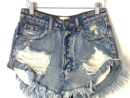 Vestique Distressed Denim High Rise Cutoff Shorts- Size S For Discount