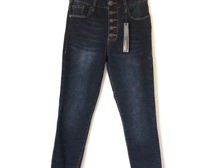 STS Blue Dark Wash Button Up Ashley High Rise Raw Hem Jeans NWT- Size 26 (Inseam 25”) Cheap