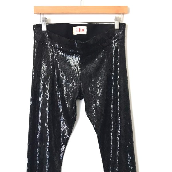 iiJin Black Sequin Leggings- Size ~S (Inseam 30.5”) Online