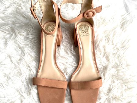 Vince Camuto Nude Ankle Strap Block Heels- Size 11 Fashion