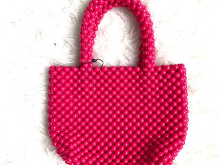 Zara Basic Hot Pink Beaded Handbag NWOT Online now