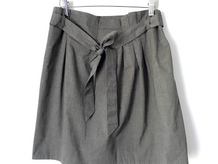 Theory Grey Paperbag Waist Skirt- Size 8 Online Sale