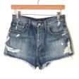 Agolde “Parker” Distressed Denim Cutoff Shorts- Size 24 Online Sale