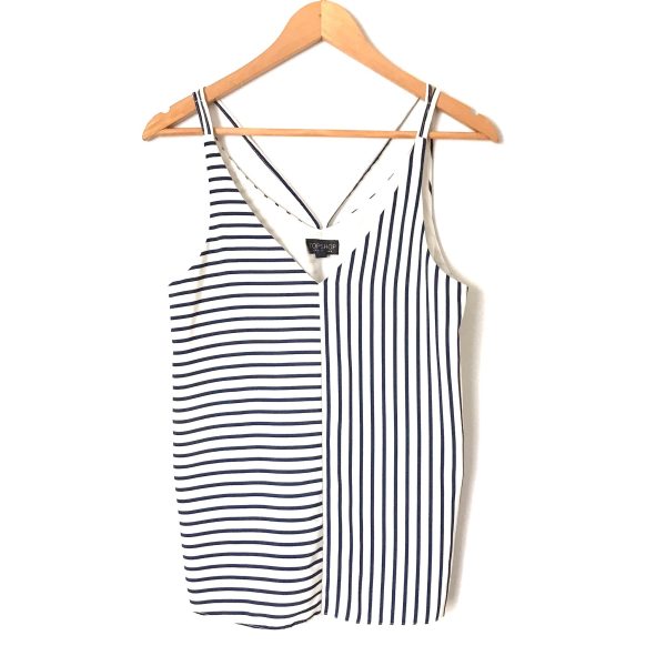 Topshop Navy and White Striped Tank- Size S Online Sale