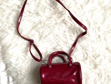 Wild Fable Burgundy Patent Leather Crossbody Bag (like new condition) Online Hot Sale