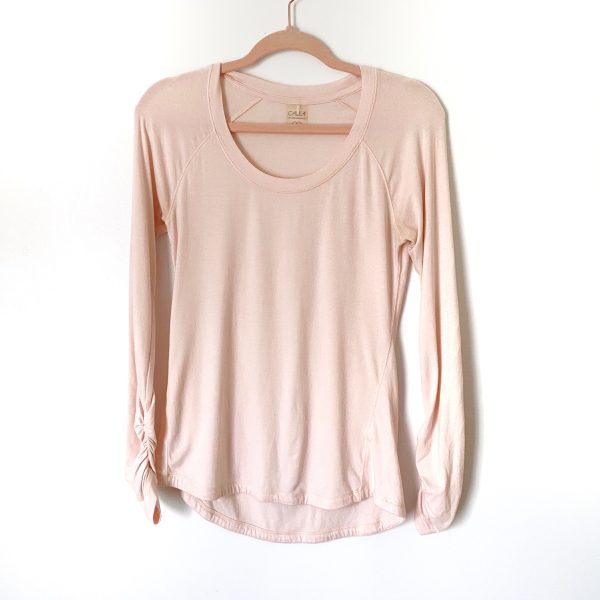 Calia By Carrie Underwood Pink Long Cinched Sleeve Top- Size S Fashion