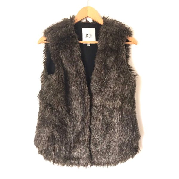 Jack by BB Dakota Dark Brown Faux Fur Vest- Size S Hot on Sale