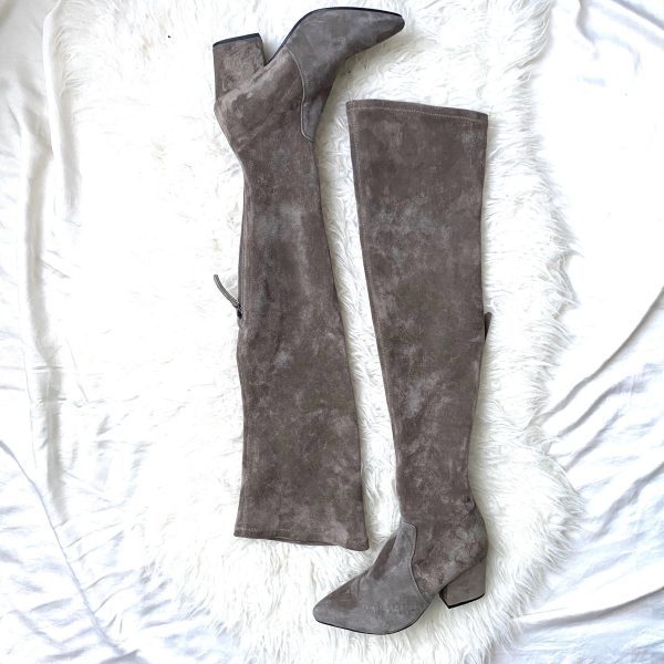 Vero Cuoio Grey Suede Thigh High Boots- Size 8 Cheap