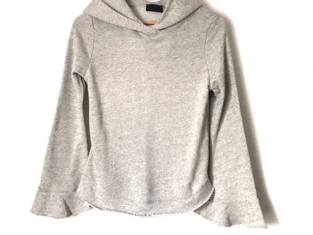 Carbon 38 Grey Bell Sleeve Pullover Hoodie Sweatshirt-Size S Online