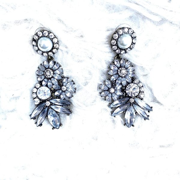 Baublebar Pearl and Rhinestone Floral Drop Earrings Online Sale