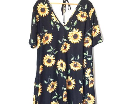 ASOS Sunflower Print Swing Dress- Size 12 Hot on Sale