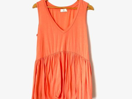 T.la Anthropologie Peach Peplum Top- Size M Fashion