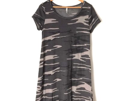 Z Supply Camo Short Sleeve T Shirt Dress- Size S For Discount