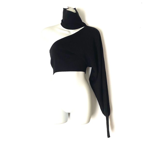 H:ours Black One Shoulder Long Sleeve Turtleneck NWT - Size S Supply