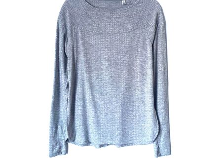 Victoria Secret VSX Sport Grey Exposed Back with Side Slits Long Sleeve Top- Size S Online Sale