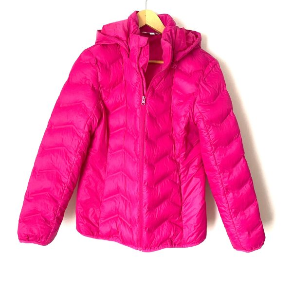 Time & Tru Pink Puffer Jacket with Hood- Size S (4-6) Online