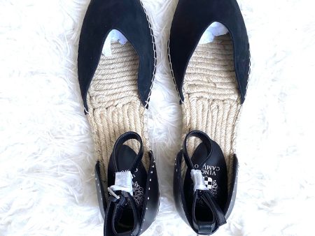 Vince Camuto Black Closed Toe Ankle Strap Espadrilles NWOT- Size 11 For Sale