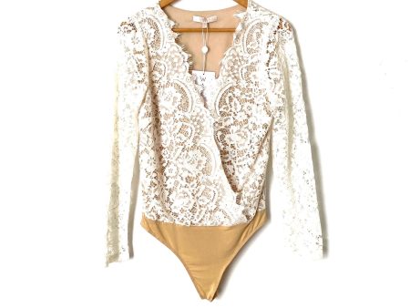 WAYF White Lace Long Sleeve Bodysuit NWT- Size XS For Discount