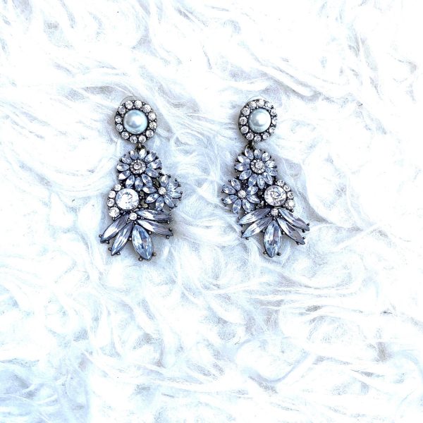 Baublebar Pearl and Rhinestone Floral Drop Earrings Online Sale