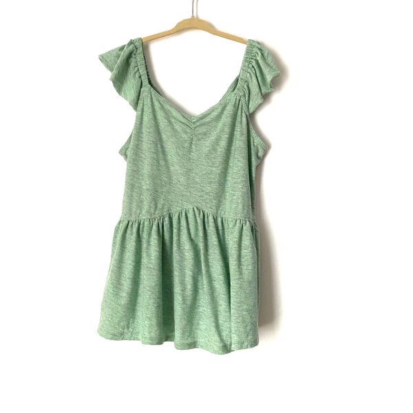 Art Class Green Peplum Top with Keyhole Back- Size Girl s XL (14 16) Sale