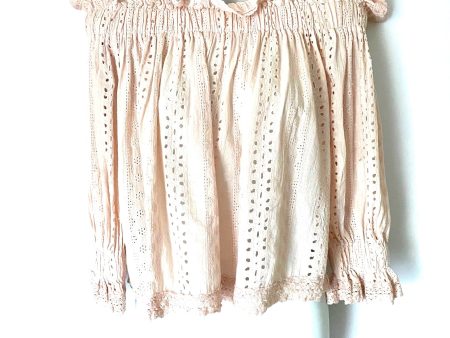 Endless Rose Pink Eyelet Off the Shoulder Blouse- Size S Discount