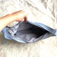 Glamorous Light Blue Faux Leather Sling Tote Bag (like new condition) Fashion