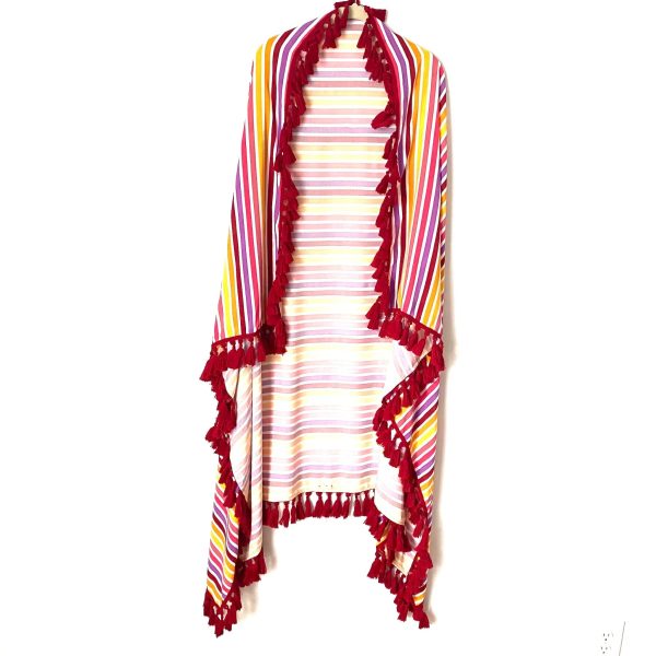 Tularosa Striped Tassel Blanket Scarf Cover Up For Discount