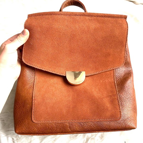 Moda Luxe Genuine Suede and Faux Leather Backpack (like new condition. Sold out online) on Sale