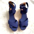 Tory Burch Navy Espadrille Wedges- Size 10 (brand new condition) Sale