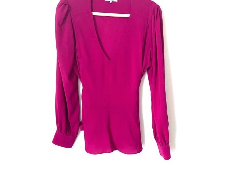 Parker Magenta V Neck Blouse- Size XL (see notes) Online Hot Sale