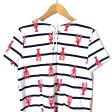 Talbots White Striped Lobster Top NWT- Size S For Sale