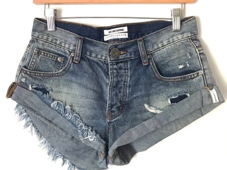 One X OneTeaspoon Distressed Denim Shorts- Size 25 Fashion