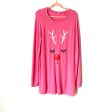 Make + Model Pink Reindeer Night Shirt- Size L on Sale