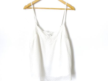 Abercrombie & Fitch White Lace Trim Camisole- Size L Sale