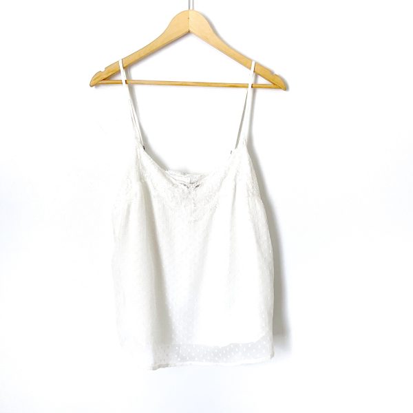 Abercrombie & Fitch White Lace Trim Camisole- Size L Sale