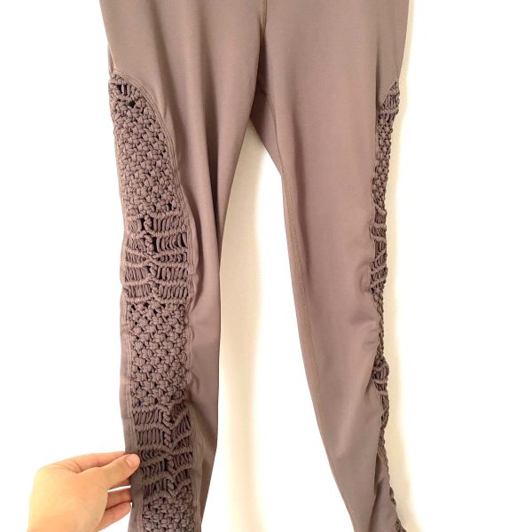 Carbon 38 Brown Macrame Leggings- Size M (we have matching top, Inseam 27”) on Sale