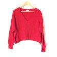 Vestique Red V Neck Cropped Sweater- Size S M Supply