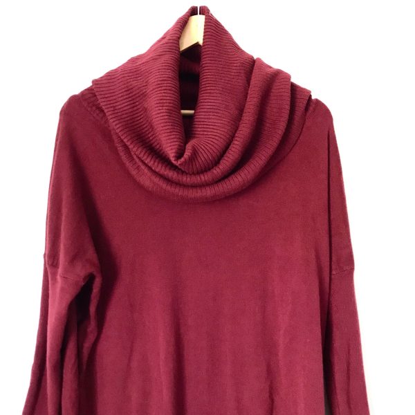 Vestique Maroon Turtleneck Sweater- Size S M For Cheap