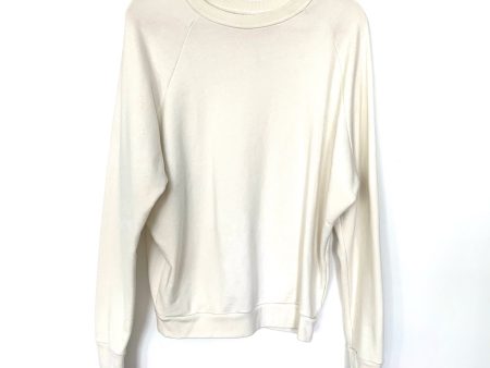 Mott & Bow Off White Crew Neck Sweatshirt- Size M Hot on Sale