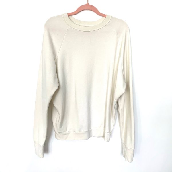 Mott & Bow Off White Crew Neck Sweatshirt- Size M Hot on Sale