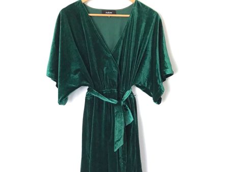 Aakaa Green Velvet Dress- Size S on Sale