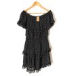 Vestique Black Polka Dot Smocked Waist Dress NWT- Size M Hot on Sale