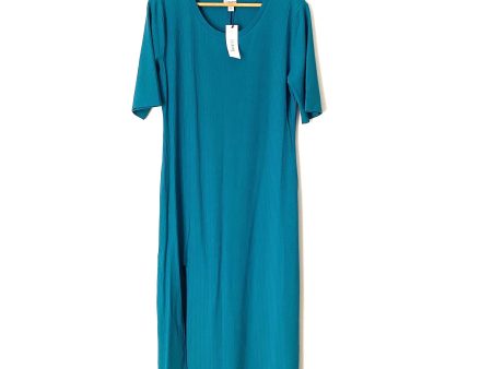 Caralyn Mirand The Drop Deep Teal Ribbed Fitted Dress with Front Slit NWT- Size XL Fashion