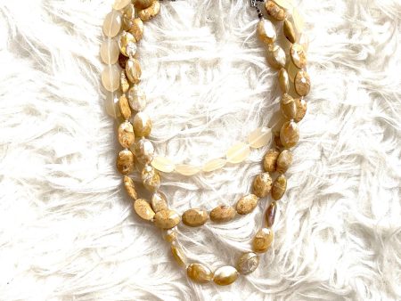 No Brand Three Strand Pearly Toned Necklace Online Sale