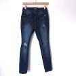 Time&Tru Dark Wash Distressed Skinny Jeans- Size 8 (Inseam 28”) For Cheap